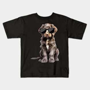 German Shorthaired Pointer Puppy Wearing Sunglasses Kids T-Shirt